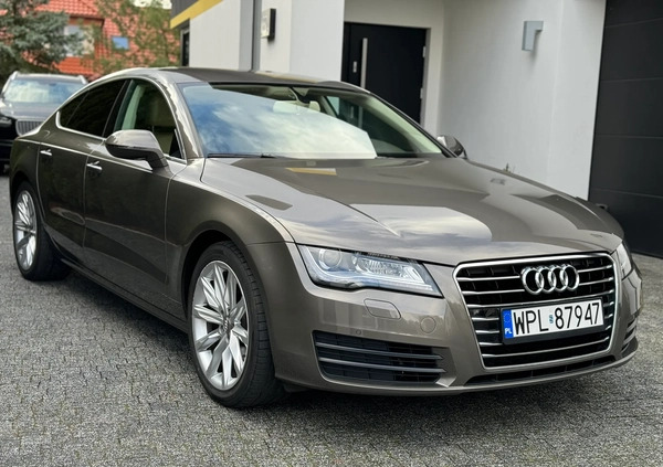 Audi A7 cena 84200 przebieg: 168000, rok produkcji 2014 z Płock małe 631